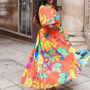 Christopher John Rogers Puff Sleeve Shirtdress